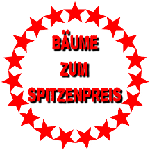 Weihnachtsbäume beim Reweparkplatz in Kaltenkirchen